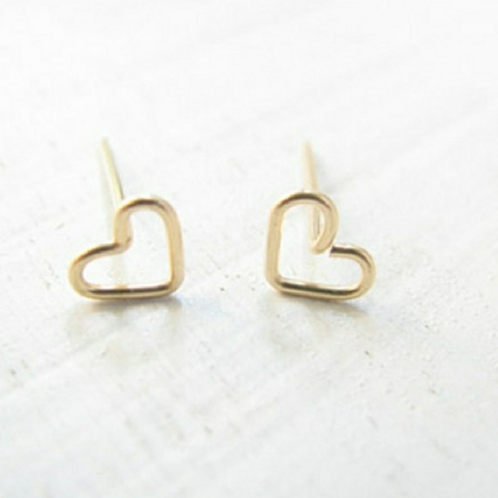 Gold Heart Earings